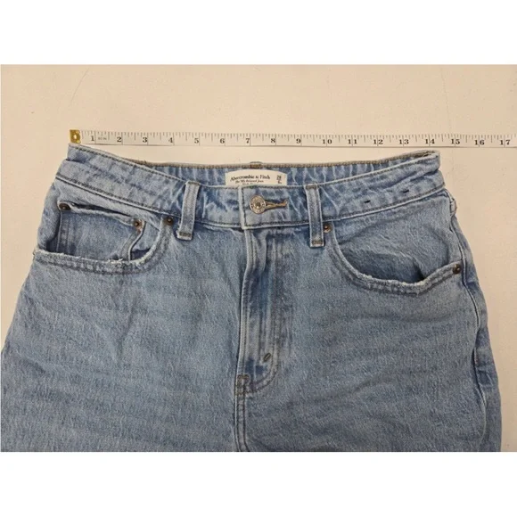 Abercrombie & Fitch The 90s Relaxed Jeans High Rise Curve Love 28 EXTRA LONG XL - Picture 7 of 11